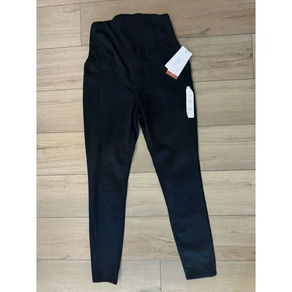 Isabel Maternity Women’s Crossover Panel Maternity Skinny 28 Jeans Black 6 NWT - Picture 7 of 7